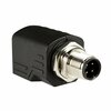 Asi M12 to RJ45 Adapter, M12 To RJ45 Bulkhead Connector, Male M12 D-Coded, Thru Panel Straight Adapter ASITPA-4512MD-S